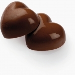 Chokoladehjerter med karameltrøffel - 210 stk.